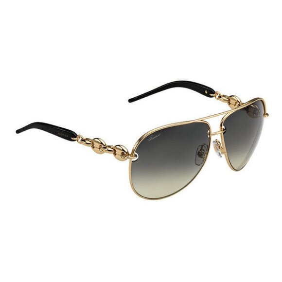 Authentic Gucci Marina Chain Aviator Sunglasses GG 4225/S Gold Black - Picture 4 of 12